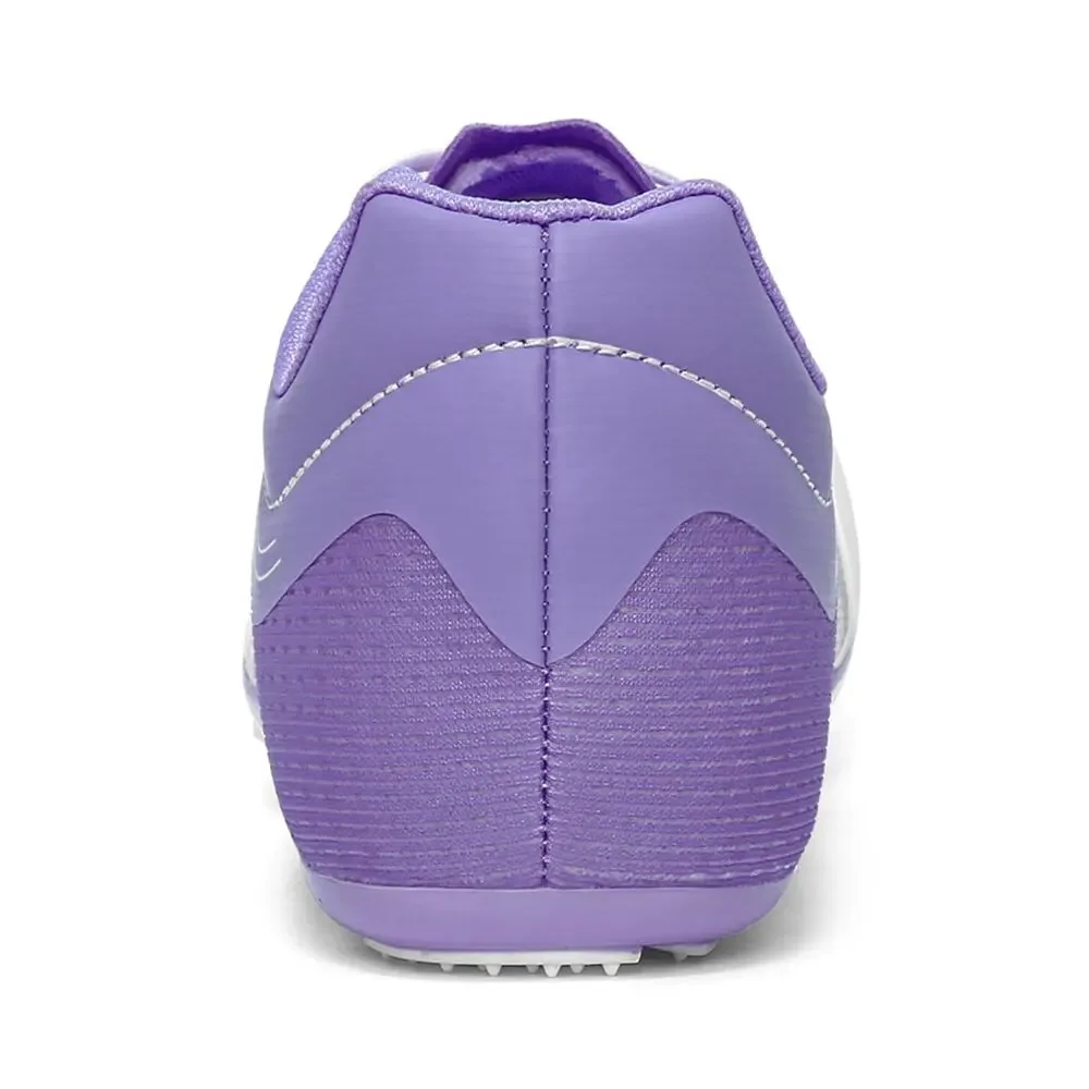 ZAKEY TRACK AND FIELD SHOES MEN WOMEN KIDS SPIKES SNEAKERS(8.5,WHITEPURPLE)